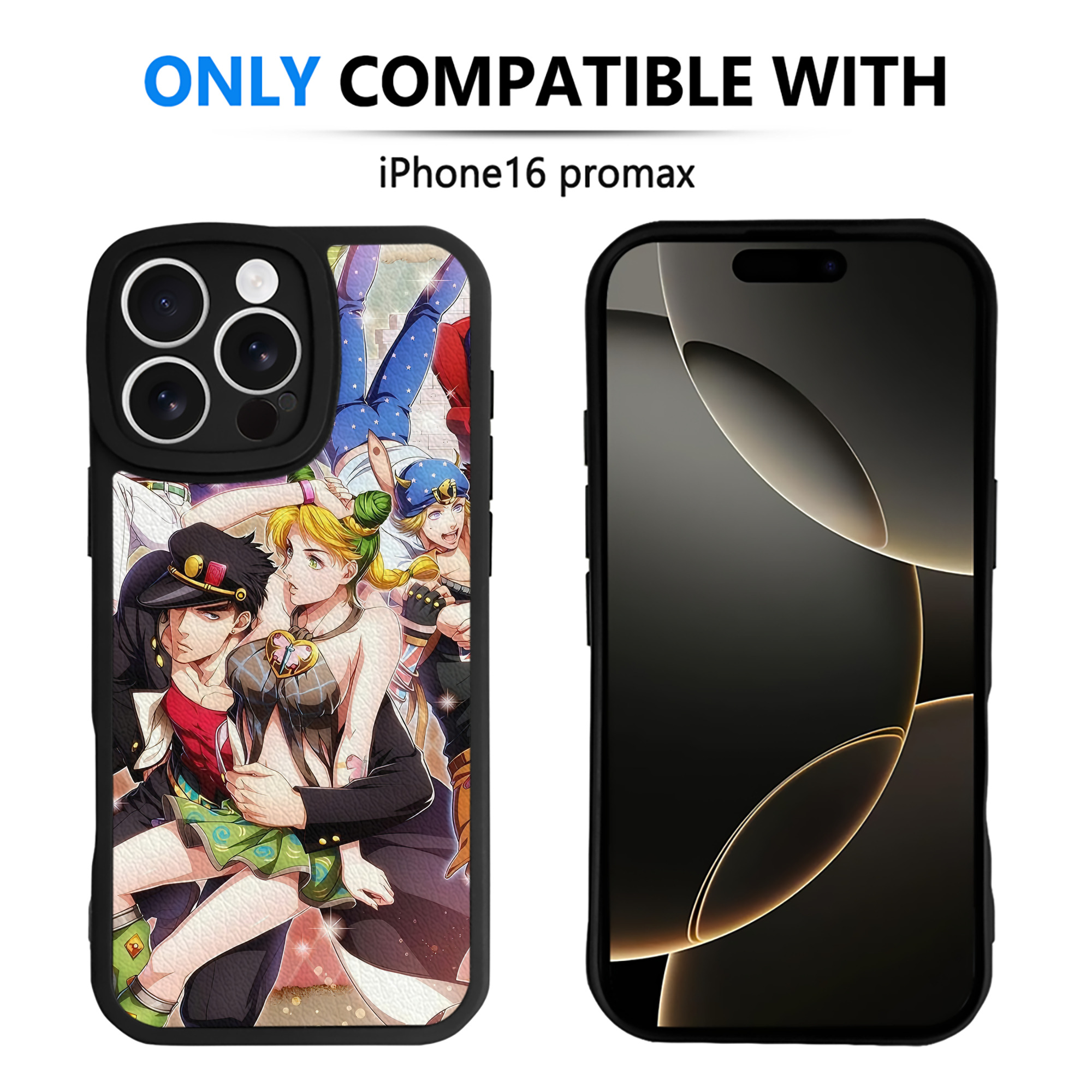（画像用） ジョジョの奇妙な冒険 JoJo's Bizarre Adventure 【iPhone 16シリーズ対応】シリコンスマホケース（レザー調） 材質：シリコン